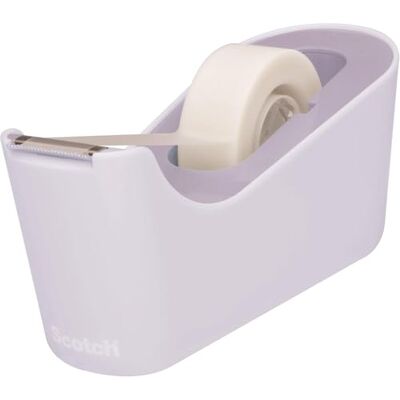 Scotch Tape Dispenser C18, Lavender + Magic Tape, 1 Roll, 19 mm x 33 m Refillable Dispenser for Home and Office with General Purpose Sticky Tape for Document Repair, Labelling and Sealing Scotch Tape Dispenser C18, Lavender + Magic Tape, 1 Roll, 19 mm x 33 m Refillable Dispenser for Home and Office with General Purpose Sticky Tape for Document Repair, Labelling and Sealing