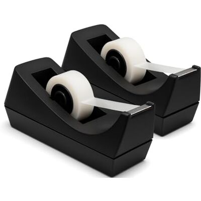 Manaloom Desktop Tape Dispenser Non-Skid Base Weighted Tape Roll Dispenser Perfect for Office Home School (Tape not Included) (2-Pack) Manaloom Desktop Tape Dispenser Non-Skid Base Weighted Tape Roll Dispenser Perfect for Office Home School (Tape not Included) (2-Pack)