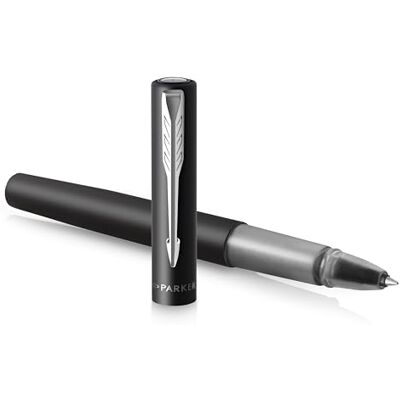PARKER Vector XL Rollerball Pen Metallic Black Lacquer on Brass Fine Point with Black Ink Refill Gift Box PARKER Vector XL Rollerball Pen Metallic Black Lacquer on Brass Fine Point with Black Ink Refill Gift Box