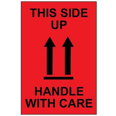 Centurion This Side Up Handle with Care Labels Roll of 1000 Self Adhesive Warning Stickers 100mm x 150mm Ideal for Shipping, Packaging & Fragile Goods Centurion This Side Up Handle with Care Labels Roll of 1000 Self Adhesive Warning Stickers 100mm x 150mm Ideal for Shipping, Packaging & Fragile Goods