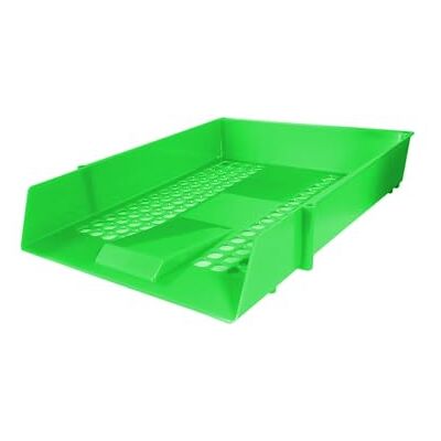 Deflecto A4 Essential Letter Tray In Green, A4 paper tray organiser, letter organiser storage, desk trays CP043YTGRN Deflecto A4 Essential Letter Tray In Green, A4 paper tray organiser, letter organiser storage, desk trays CP043YTGRN
