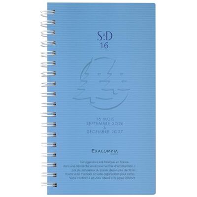 Exacompta SAD 16447E Weekly Diary Pocket SAD 16 W 9 x 16 cm with Linicolour Outer Spiral Hard Cover September 2022 to December 2023 Random Cover Colour Exacompta SAD 16447E Weekly Diary Pocket SAD 16 W 9 x 16 cm with Linicolour Outer Spiral Hard Cover September 2022 to December 2023 Random Cover Colour