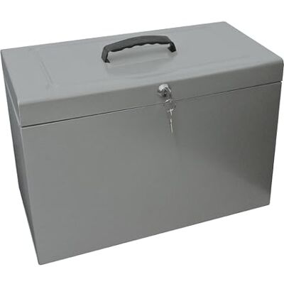 Cathedral Products A4+ (Foolscap) Steel File Box with Starter Pack of 5 Suspension Files Grey Cathedral Products A4+ (Foolscap) Steel File Box with Starter Pack of 5 Suspension Files Grey