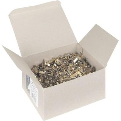 ALCO -Albert Flat Head Clips 16 mm Pack of 1000 Brass-Plated Paper clips for attaching, connecting and archiving documents and documents ALCO -Albert Flat Head Clips 16 mm Pack of 1000 Brass-Plated Paper clips for attaching, connecting and archiving documents and documents