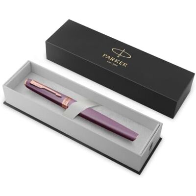 PARKER Meridian Rollerball Pen Purple Lacquer with Rose Gold Trims Fine Nib Handwriting Pens & Stationery Supplies Black Ink Luxury Gift Box PARKER Meridian Rollerball Pen Purple Lacquer with Rose Gold Trims Fine Nib Handwriting Pens & Stationery Supplies Black Ink Luxury Gift Box