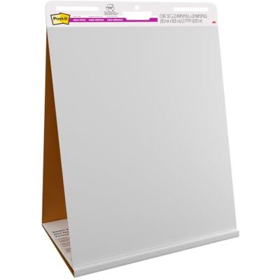 Post-it Super Sticky Table Top Meeting Chart Dry Erase 58.4 cm x 50.8 cm Self Stick Flipchart Pads for Brainstorming, Planning and Presentations, 100% Recycled Paper, White Post-it Super Sticky Table Top Meeting Chart Dry Erase 58.4 cm x 50.8 cm Self Stick Flipchart Pads for Brainstorming, Planning and Presentations, 100% Recycled Paper, White