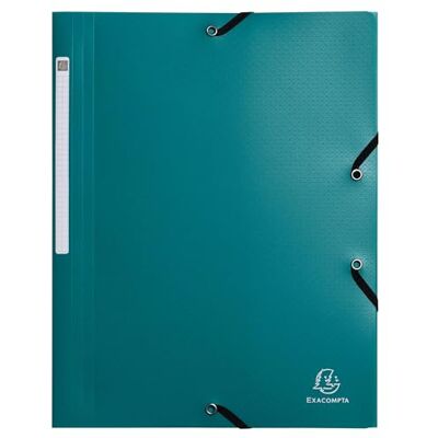Exacompta Ref 55703E Pack of 10 Opak Elastic folders 3 Flap Pockets Made of Recycled Polypropylene Size 24 x 32 cm for A4 documents Green Exacompta Ref 55703E Pack of 10 Opak Elastic folders 3 Flap Pockets Made of Recycled Polypropylene Size 24 x 32 cm for A4 documents Green