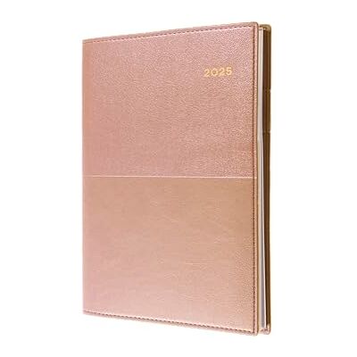 Collins Valour 2025 Planner A5 Day to a Page Diary (with Appointments) Rose Gold (VAL251.49-25) Professional Daily Planner with Duo-Textured PU Leather Covers Collins Valour 2025 Planner A5 Day to a Page Diary (with Appointments) Rose Gold (VAL251.49-25) Professional Daily Planner with Duo-Textured PU Leather Covers