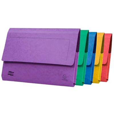 Exacompta Europa Document Wallets, 265 gsm, A4 Assorted Colours, Pack of 10 Exacompta Europa Document Wallets, 265 gsm, A4 Assorted Colours, Pack of 10