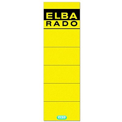 Elba Rado 100420949 Spine Labels Self-Adhesive Short Wide and – – Yellow (Pack of 10) Elba Rado 100420949 Spine Labels Self-Adhesive Short Wide and – – Yellow (Pack of 10)
