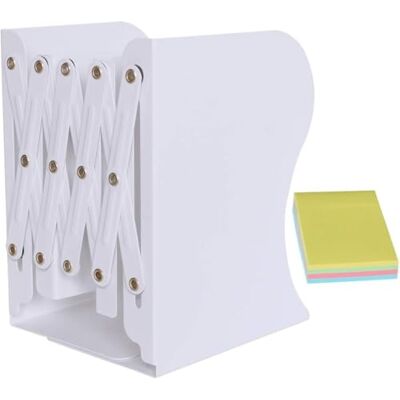 DARUITE Metal Adjustable Book Ends for Shelves, Book Stopper, White Bookends for Home, Office, School and Library, Ideal for Books, Folders, Magazines and Binders, Students and Teachers DARUITE Metal Adjustable Book Ends for Shelves, Book Stopper, White Bookends for Home, Office, School and Library, Ideal for Books, Folders, Magazines and Binders, Students and Teachers