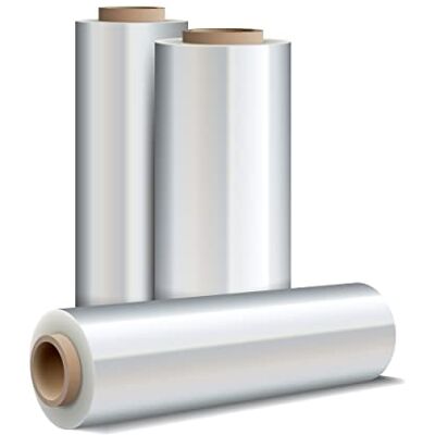 OFITURIA 4 x Mini Rolls of Transparent Film for Wrapping Small 100 mm x 100 Metres Length – Manual Stretch Film Rolls for Packaging OFITURIA 4 x Mini Rolls of Transparent Film for Wrapping Small 100 mm x 100 Metres Length – Manual Stretch Film Rolls for Packaging