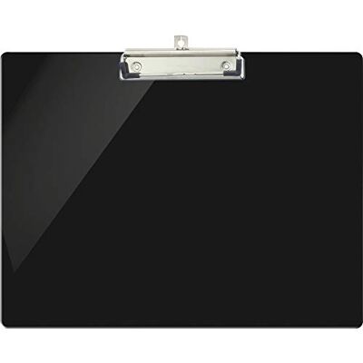 Officemate Landscape Plastic Clipboard, 9" x 12 1/2" x 1/2", 60% Recycled, Black Officemate Landscape Plastic Clipboard, 9" x 12 1/2" x 1/2", 60% Recycled, Black