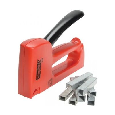 Rapid Light Duty Manual Staple Gun R53 with 1068 No.53 Staples Included, Upholstery Tacker with Ergonomic Handle and All-Steel Interior Wear Parts, Made in Sweden (20443852), Red Rapid Light Duty Manual Staple Gun R53 with 1068 No.53 Staples Included, Upholstery Tacker with Ergonomic Handle and All-Steel Interior Wear Parts, Made in Sweden (20443852), Red