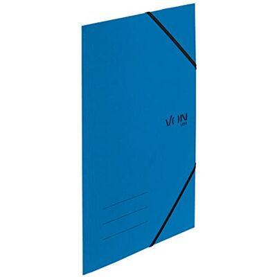 Leitz Von 30080035 Pack of 5 A4 Folder Recycled Cardboard for 150 Sheets 3 Flaps Elastic Band Modern Von Print Lightweight Folder for School and Home Blue Leitz Von 30080035 Pack of 5 A4 Folder Recycled Cardboard for 150 Sheets 3 Flaps Elastic Band Modern Von Print Lightweight Folder for School and Home Blue