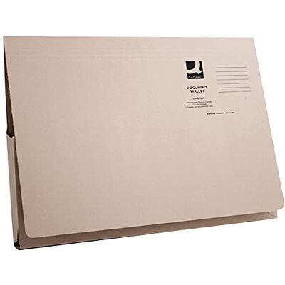 Q-Connect Long Flap Document Wallet Foolscap Buff (Pack of 50) KF03930 Q-Connect Long Flap Document Wallet Foolscap Buff (Pack of 50) KF03930