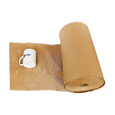 Trojan Packaging Honeycomb Brown Paper Bubble Gift Wrap 380mm Protective Cushioning Roll Eco-Friendly Biodegradable Trojan Packaging Honeycomb Brown Paper Bubble Gift Wrap 380mm Protective Cushioning Roll Eco-Friendly Biodegradable