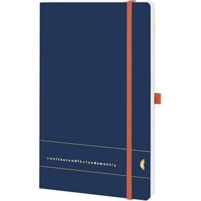 Chronoplan 50485 Book Calendar 2025 (Diary A5 (135 x 210 mm) with Soft Cover, Weekly Planner, 1 Week on 2 Pages, with Pen Loop, Index Tape, Rubber Closure, Elementary, Dark Blue Chronoplan 50485 Book Calendar 2025 (Diary A5 (135 x 210 mm) with Soft Cover, Weekly Planner, 1 Week on 2 Pages, with Pen Loop, Index Tape, Rubber Closure, Elementary, Dark Blue