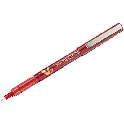 PILOT V7 Hi-Tecpoint Rollerball Pen, 0.7 mm Tip Red, Box of 12 PILOT V7 Hi-Tecpoint Rollerball Pen, 0.7 mm Tip Red, Box of 12