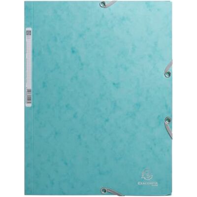 Exacompta Ref 55273E Box of 25 Skandi Elastic folders 3 Flap Pockets in Glossy Card 400 g/m2 Size 24 x 32 cm for A4 documents Color Frosted Blue Exacompta Ref 55273E Box of 25 Skandi Elastic folders 3 Flap Pockets in Glossy Card 400 g/m2 Size 24 x 32 cm for A4 documents Color Frosted Blue
