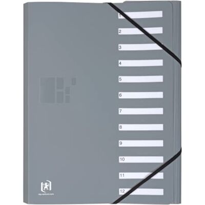 Oxford Elba Business Matte Opaque Polypropylene Folder Dividers a4 gray, Pack of 1 Oxford Elba Business Matte Opaque Polypropylene Folder Dividers a4 gray, Pack of 1