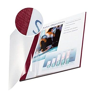 Leitz impressBIND Soft Covers, 3.5 mm Spine, Bordeaux, Pack of 10 Leitz impressBIND Soft Covers, 3.5 mm Spine, Bordeaux, Pack of 10