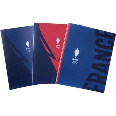 Oxford Olympiques Equipe de France Pack of 15 Folders A4 Spine 40mm 4 Rings Round Envelope Polypropylene Opaque Oxford Olympiques Equipe de France Pack of 15 Folders A4 Spine 40mm 4 Rings Round Envelope Polypropylene Opaque