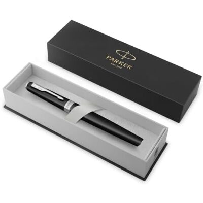PARKER Meridian Rollerball Pen Matte Black Lacquer with Chrome Trims Fine Nib Handwriting Pens & Stationery Supplies Black Ink Luxury Gift Box PARKER Meridian Rollerball Pen Matte Black Lacquer with Chrome Trims Fine Nib Handwriting Pens & Stationery Supplies Black Ink Luxury Gift Box