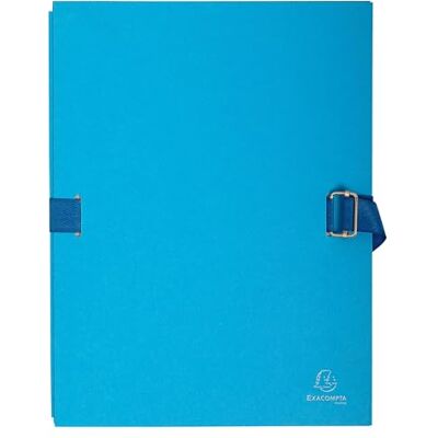 Exacompta 24 x 32 cm Expandable Folder with Coloured Canvas Paper Light Blue Exacompta 24 x 32 cm Expandable Folder with Coloured Canvas Paper Light Blue