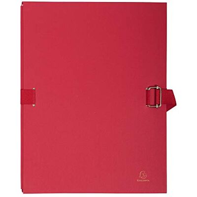 Exacompta Ref 223075E Expanding Folder 240 x 320mm in Size, Suitable for Storing A4 Documents, Expands Up To 13cm , Coloured Canvas with Matching Strap Red (Pack of 5) Exacompta Ref 223075E Expanding Folder 240 x 320mm in Size, Suitable for Storing A4 Documents, Expands Up To 13cm , Coloured Canvas with Matching Strap Red (Pack of 5)