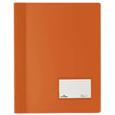Durable DURALUX A4 Document Folder Orange Made From PVC Extra Wide For Filing Punched Pockets Pack of 25 Durable DURALUX A4 Document Folder Orange Made From PVC Extra Wide For Filing Punched Pockets Pack of 25