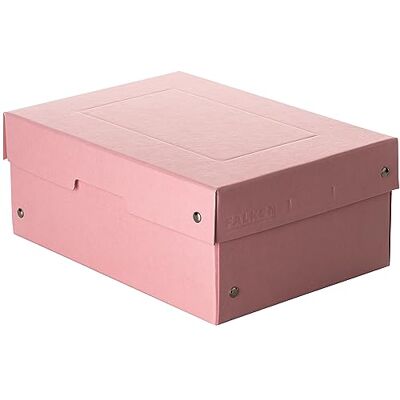 FALKEN Original PureBox Pastel, Made in Germany, 100 mm high, DIN A5, pink, storage box with lid made of sturdy cardboard, vegan gift box, transport box, all-purpose box FALKEN Original PureBox Pastel, Made in Germany, 100 mm high, DIN A5, pink, storage box with lid made of sturdy cardboard, vegan gift box, transport box, all-purpose box