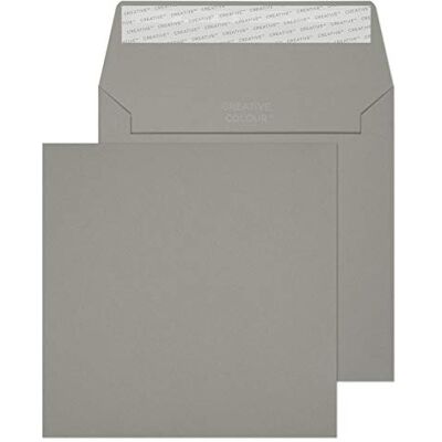 Blake Creative Colour 155 x 155 mm 120 GSM Square Peel & Seal Envelopes (725) Storm Grey Pack of 500 Blake Creative Colour 155 x 155 mm 120 GSM Square Peel & Seal Envelopes (725) Storm Grey Pack of 500