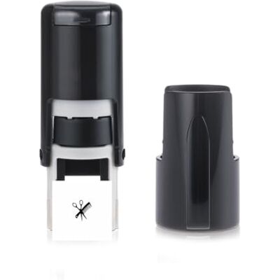 Trodat Scissors & Comb Stamp Loyalty Card Stamper Self-Inking 11mm Black ink creates clear impressions on loyalty cards to record purchases and reward returning customers. Trodat Scissors & Comb Stamp Loyalty Card Stamper Self-Inking 11mm Black ink creates clear impressions on loyalty cards to record purchases and reward returning customers.