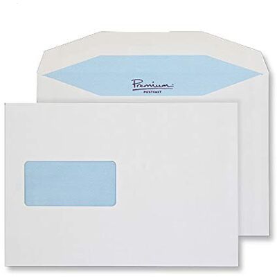 Blake Premium Postfast C5+ 162 x 235 mm 90 gsm Gummed Mailing Wallet Envelopes (PF848IJ) White Pack of 500 Blake Premium Postfast C5+ 162 x 235 mm 90 gsm Gummed Mailing Wallet Envelopes (PF848IJ) White Pack of 500