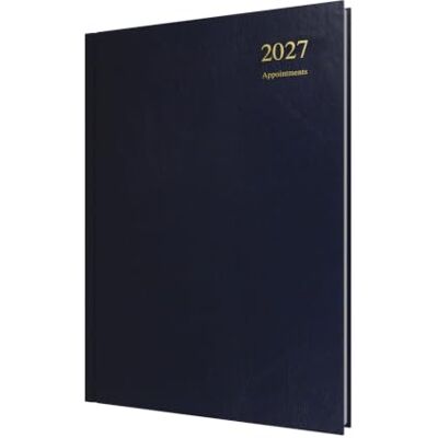 Collins 2027 Calendar Year Planner 12 Month A4 Day-to-Page Diary Hard Cover in Dark Blue Debden Essential Range (ESSA41A.65-27) Collins 2027 Calendar Year Planner 12 Month A4 Day-to-Page Diary Hard Cover in Dark Blue Debden Essential Range (ESSA41A.65-27)