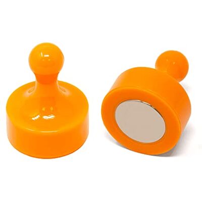FIRST4MAGNETS Orange Jumbo Skittle Magnets for Fridge, Office, Whiteboard, Noticeboard, Filing Cabinet 29mm dia x 38mm tall Pack of 50 FIRST4MAGNETS Orange Jumbo Skittle Magnets for Fridge, Office, Whiteboard, Noticeboard, Filing Cabinet 29mm dia x 38mm tall Pack of 50