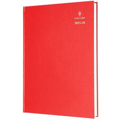 Collins 'Desk' 12 Month Mid/Academic Year Planner, July 2025-July 2026-40M.15-2526 Week-to-View Appointments Diary, A4 Hard Cover, Red Collins 'Desk' 12 Month Mid/Academic Year Planner, July 2025-July 2026-40M.15-2526 Week-to-View Appointments Diary, A4 Hard Cover, Red