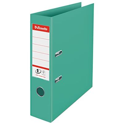 Esselte No.1 Lever Arch File, 500 Sheet Capacity, 75mm Spine, Light & Strong A4 Folder, Home/Office Use, Embossed Pattern, Colour'Breeze Range, Green, 626505 Esselte No.1 Lever Arch File, 500 Sheet Capacity, 75mm Spine, Light & Strong A4 Folder, Home/Office Use, Embossed Pattern, Colour'Breeze Range, Green, 626505