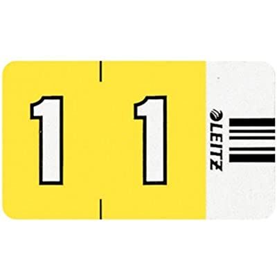 Leitz 66010000 Orgacolor Number Labels 1 100 in Pack Yellow Leitz 66010000 Orgacolor Number Labels 1 100 in Pack Yellow