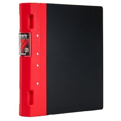 Exacompta Guildhall Ergogrip Binder, 2 Rings, A4 Red Exacompta Guildhall Ergogrip Binder, 2 Rings, A4 Red