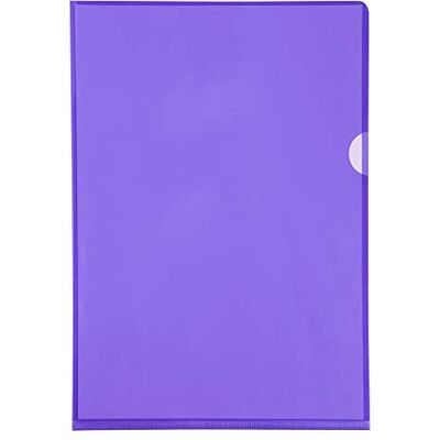 Exacompta Ref 661205E PVC Cut Flush Folder Suitable for Holding A4 Documents, 0.1mm Clear PVC, Top & Right Openings, Cut Out for Easy Opening Purple (Bag of 100) Exacompta Ref 661205E PVC Cut Flush Folder Suitable for Holding A4 Documents, 0.1mm Clear PVC, Top & Right Openings, Cut Out for Easy Opening Purple (Bag of 100)