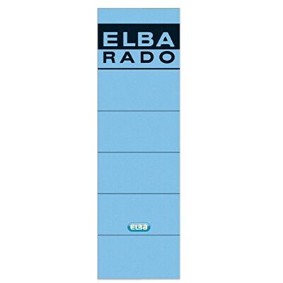 Elba Rado Spine Labels, Pack of 10, Wide and Short, Self-Adhesive, Blue Elba Rado Spine Labels, Pack of 10, Wide and Short, Self-Adhesive, Blue