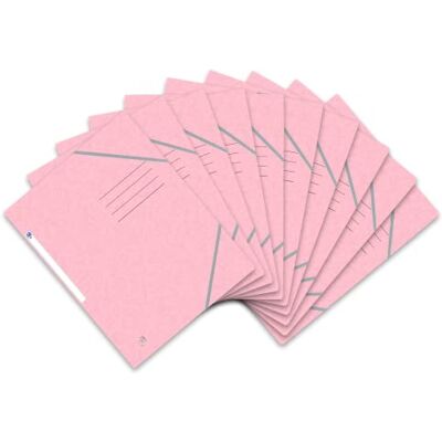 Oxford Top File 400116353 A4 Folder with Elasticated Corners Extra Strong Cardboard Pastel Pink Pack of 10 Oxford Top File 400116353 A4 Folder with Elasticated Corners Extra Strong Cardboard Pastel Pink Pack of 10
