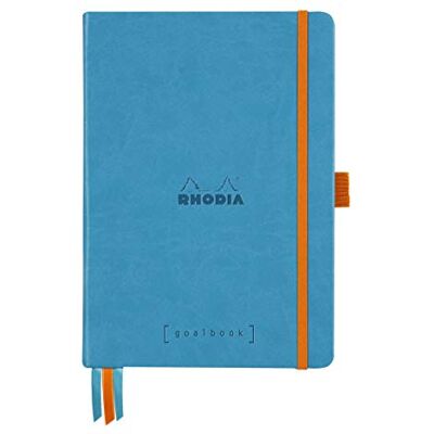 Rhodia Hardcover Goal Book, A5, Dot Turquoise Blue Rhodia Hardcover Goal Book, A5, Dot Turquoise Blue