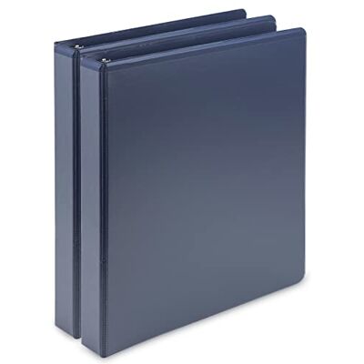 Samsill Earth's Choice, 1-Inch Durable D-Ring View Binder 2 Pack, USDA Certified Biobased, Eco-Friendly, Indigo Blue Samsill Earth's Choice, 1-Inch Durable D-Ring View Binder 2 Pack, USDA Certified Biobased, Eco-Friendly, Indigo Blue