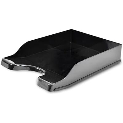 Deflecto Gemstone collection Contemporary Self Stacking Letter Tray Onyx Deflecto Gemstone collection Contemporary Self Stacking Letter Tray Onyx