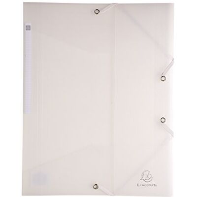 Exacompta Ref 55860E Chromaline Collection Elasticated 3-Flap Folders Suitable for Storing A4 Documents, 0.5mm Polypropylene, Spine Label Translucent Clear (Pack of 10) Exacompta Ref 55860E Chromaline Collection Elasticated 3-Flap Folders Suitable for Storing A4 Documents, 0.5mm Polypropylene, Spine Label Translucent Clear (Pack of 10)