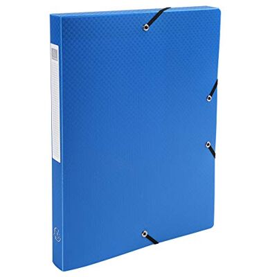 Exacompta Ref. 59682E 8 filing boxes with Opak rubber bands in polypropylene spine 2.5 cm dimensions 25 x 33 cm for A4 format light blue color delivered assembled Exacompta Ref. 59682E 8 filing boxes with Opak rubber bands in polypropylene spine 2.5 cm dimensions 25 x 33 cm for A4 format light blue color delivered assembled