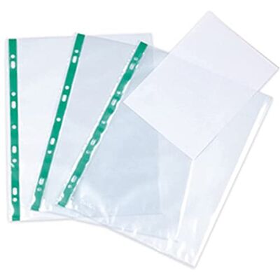 G4GADGET 400 Quality Punched Pockets 50micorn Strong A4 Punched Pockets Filing Glass Crystal Clear G4GADGET 400 Quality Punched Pockets 50micorn Strong A4 Punched Pockets Filing Glass Crystal Clear